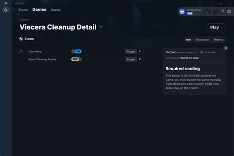 Viscera Cleanup Detail Cheats and Trainer for Steam.